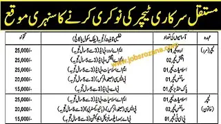 Secondary Schools Teachers Jobs 2023 - Government Teachers Jobs For Male & Female