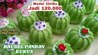 RESEP BRUDEL PANDAN KUKUS CANTIK DAN ENAK | IDE JUALAN BANYAK YANG SUKA