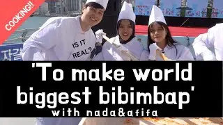 Make the biggest Bibimbab in the world with Tiffani, Nada, Jangmi and Oppakabar