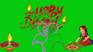 Happy diwali green screen