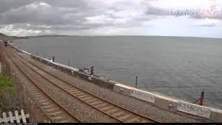 Britannia flying and whistling past the Dawlish Beach Cam