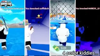 When 4 script kiddies in 1 server be like... /Mad City/Roblox