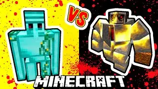 Diamond Golem Vs. BigGolem in MInecraft