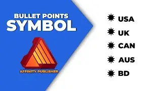 How to make bullet points with symbol in affinity publisher