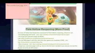 Pixie Hollow: WEBSITE WITH PIXIE HOLLOW LINKS!