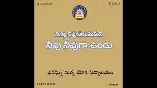Ninnu neevu thelusukuni neevu neevu ga undu ~ నిన్ను నీవు తెలుసుకుని నీవు నీవుగా ఉండు