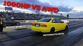 LAMBO KILLER 600hp AWD CIVIC VS. CLEETUS AND CARS!