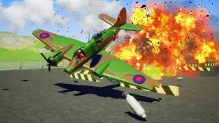 Lego Planes Fly In Giant FIREWALL! Lego Plane Crashes and Lego Airplanes Falls! (Brick Rigs) #69