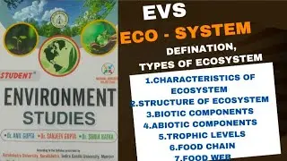 eco- system :meaning,types, components,food chain,food web#evs#part 1#bcom/ba/bsc