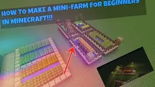 ✔Minecraft Tutorial: How To Make A Mini-Farm For Beginners!!!