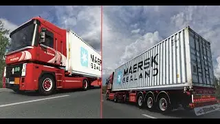 Renault magnum / sound / Low Deck Chassis / weeda-container-trailer-updated-to-ets2-1.43