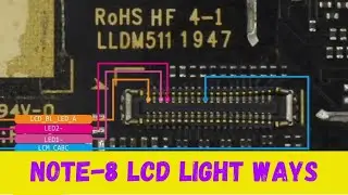note 8 display light problem and solution|| note 8 lcd light ways||