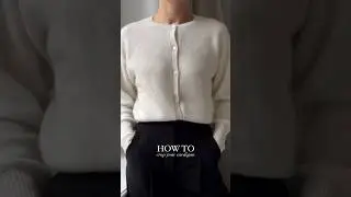 HOW TO CROP YOUR CARDIGAN #clothinghacks #hacks #autumn #fallwardrobe #fashion