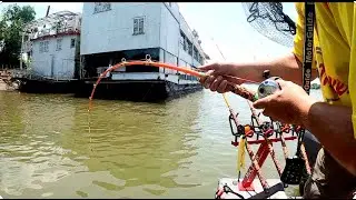 What Happens when Big Baits Land Under Ohio River Barges!