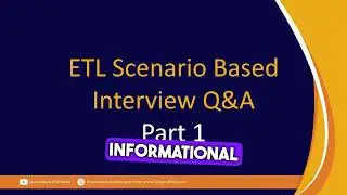 Part 1: ETL Interview Questions And Answers | Data Warehouse Interview Questions Video
