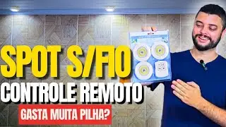 SPOT DE LED SEM FIO À PILHA COM CONTROLE REMOTO