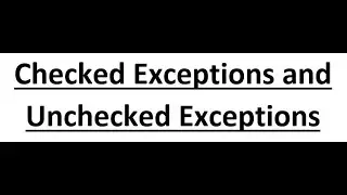 Java Module 3: Exception Handling | part-2 | Checked Exception and Unchecked Exception