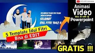 bagi bagi template video ucapan hari raya idul fitri 1442 h format power point Gratis
