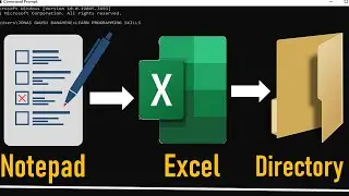 How to Create Multiple Folders Using Excel and Notepad #notepad  #cmd