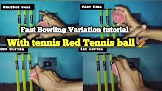 Fast bowling variation tutorial with tennis red tennis ball 🏏🥎.#cricket #sports #fastbowling