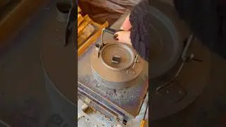 Coffee brewing over hot tent wood stove #hottentcamping