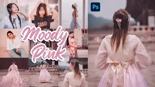 Moody Pink Preset | Aesthetic & Cinematic Look! | Free Preset | Photoshop & Lightroom Preset 