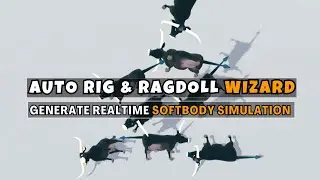 Auto Rig & Ragdoll Wizard Tutorial Generate Realtime softbody simulation in Blender