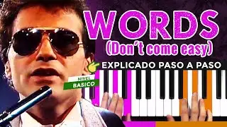 🎹 WORDS (Don´t come easy) de F.R. David ✅Explicado paso a paso 🎼 Partitura y midi