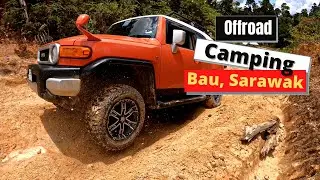 Off-road camping di Bau, Sarawak.