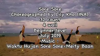 GOES TO BALI|SORE SORE LINE DANCE|CHOREO BY LILY KHO (INA)|@RosesLineDance |BEGINNER LEVEL