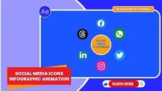 After Effects Tutorial - Simple Social Media Icons Infographic Animation