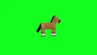 Minecraft Horse green screen - Free 4k stock footage