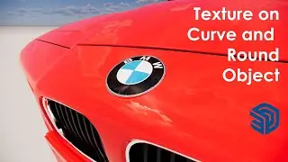 How to Add Texture on a Curve and Round Car Badge in Sketchup