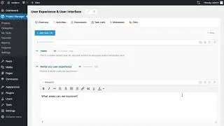 WP Project Manager Feature: Task List