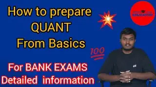 HOW TO PREPARE  QUANT FROM BASICS 2024 #quant #bankexams