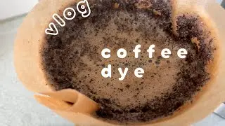 dyeing another scarf... with coffee! ☕️
