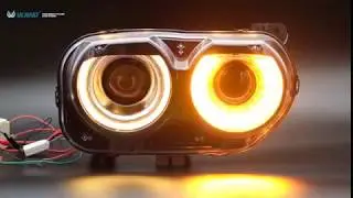 VLAND LED AND RGB DAZZLE DRL 2015-UP HEADLIGHTS FOR DODGE CHALLENGER