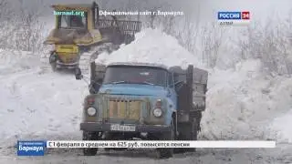 Как и куда вывозят снег в Барнауле