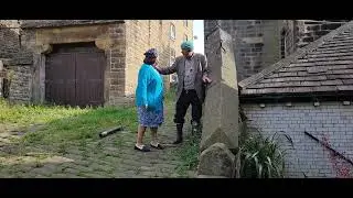 Compo and Nora Last of the Summer Wine ish Holmfirth just for a laugh