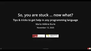 So, you are stuck with your code … now what?