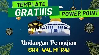 Gratis Power Point Template Undangan Pengajian Isra' Mi'raj 2023 1444 Hijriah