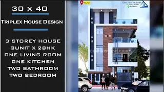 Triplex House Design in India under 50 Lakh | 30X40 Modern House Plan