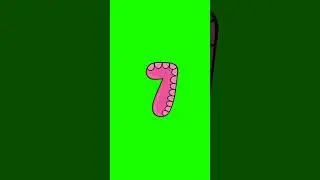 Count numbers from 1-10 Funny 3d effect text with sound #10 #shorts #short #animation #greenscreen