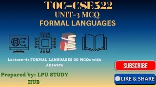 TOC Unit 3: FORMAL LANGUAGE | 30+ MCQs | Chomsky Hierarchy | Regular Grammars