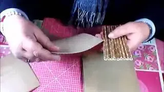 Mini álbum encuadernación con pajitas  Tutorial