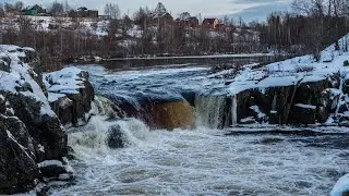 Воицкий падун. Водопад в Карелии. Сегежский район.