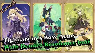 How Tighnari After Dendro resonance Buff? is good?. with fischl and collei deck | TCG Genshin Impact