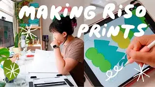 studio vlog ♥︎ making a risograph calendar & my cats' 1st birthday :3