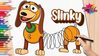 How to Draw and Color SLINKY DOG from Toy Story 🐾🎨 step by step | Little Artists