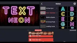 How to make neon text in KineMaster. Nwom light text with KineMaster